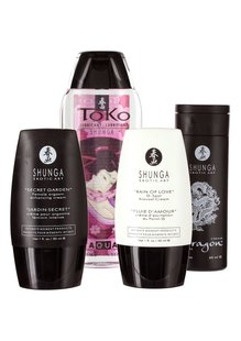 Подарунковий набір Shunga NAUGHTY Cosmetic Kit: змазка та стимулювальні засоби для нього та для неї