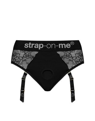 Мереживні труси для страпону з підв'язками для панчох Strap-On-Me DIVA HARNESS - M