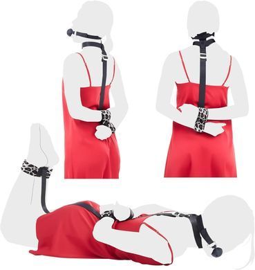 БДСМ-набор LOCKINK YEAHWOW Armbinder Restraint Set Black