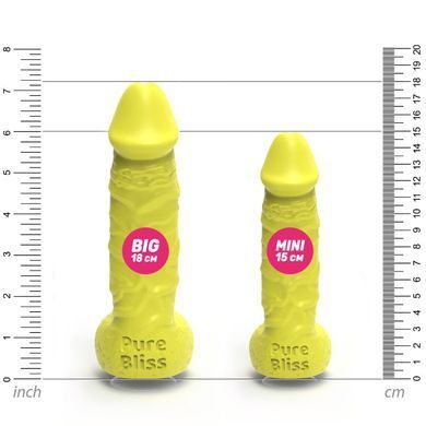 Мило у формі пеніса Pure Bliss MINI Yellow, крафтове мило-член, натуральне