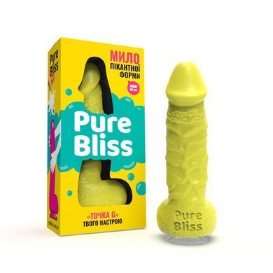 Мило у формі пеніса Pure Bliss MINI Yellow, крафтове мило-член, натуральне