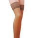 Чулки Passion ST003 3/4 beige, классические, на ажурной силиконовой резинке