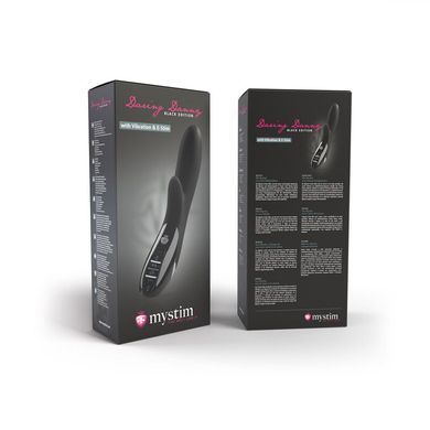 Вибратор-кролик с электростимуляцией Mystim Daring Danny eStim Black, миостимулятор