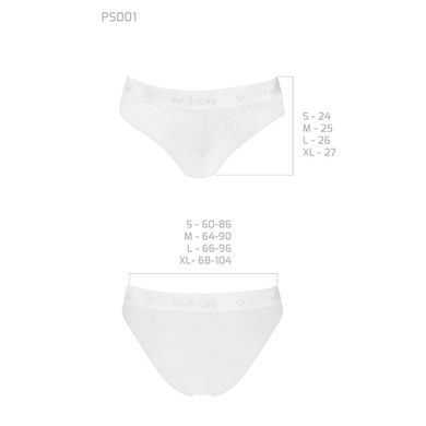 Трусики з широкою гумкою і мереживом Passion PS001 PANTIES L, white