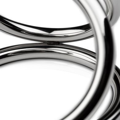 Потрійне ерекційне кільце Sinner Gear Unbendable &ndash; Triad Chamber Metal Cock and Ball Ring &ndash; Medium