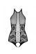 Бодистокинг с имитацией корсетной шнуровки Passion BS094 One Size, white, цветочный узор, с доступом