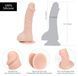 Изогнутый фаллоимитатор на присоске ADDICTION &mdash; BRAD 7,5&Prime; Dildo With Balls, Beige