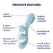 Універсальний вібратор Satisfyer Tri Ball 2, 3 мотори, гнеться