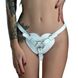 Трусики Серце для страпону з натуральної шкіри Feral Feelings - Hearts Strap-on Belt White