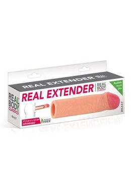 Насадка на член Real Body - Real Extender BEAST с приоткрытой головкой