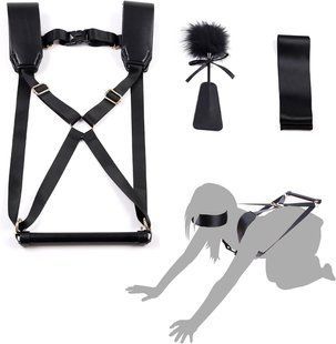 БДСМ-набір LOCKINK YEAHWOW Black Doggy Style Saddle set