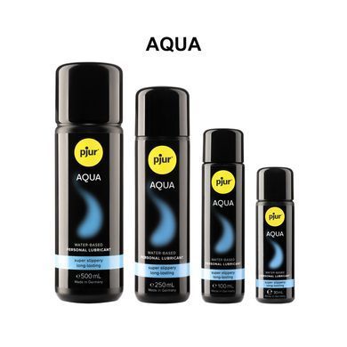 Лубрикант на водній основі pjur Aqua 500 мл, ефект оксамитової шкіри без прилипання