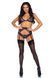 Мереживний комплект зі стразами Leg Avenue Bright Lights Rhinestone M (трусики, бра, пояс для панчіх