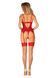 Комплект корсет та стрінги Obsessive Ingridia corset & thong XS/S, червоний