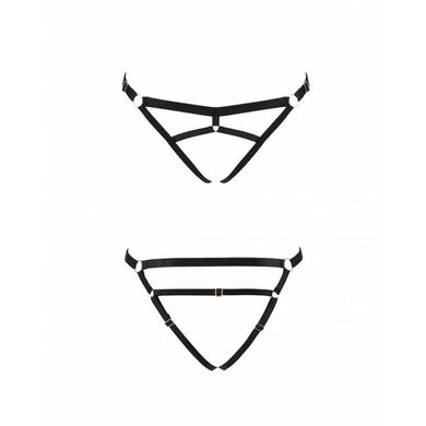 Трусики стринги из стреп Passion Exclusive KELIS THONG L/XL, black