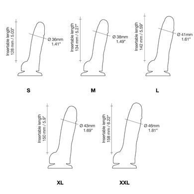 Реалистичный фаллоимитатор Strap-On-Me Sliding Skin Realistic Dildo Vanille S, эффект подвижной кожи