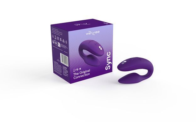 Смарт-вибратор для пар We-Vibe Sync 2 Purple, 10 виброрежимов, пульт ДУ