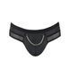 Чоловічі труси з ланцюжком Passion 030 SLIP TOM XXL/XXXL Black, екошкіра, відкриті сідниці