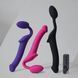 Безремневой страпон с вибрацией Strap-On-Me Vibrating Fuchsia M, диаметр 3,8 см, пульт ДУ, регулируемый