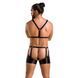 Комплект еротичної чоловічої білизни Passion 047 SET JOHN L/XL Black, труси, портупея