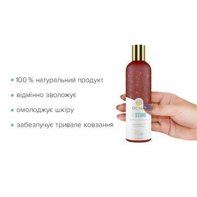 Натуральное массажное масло DONA Restore &mdash; Peppermint & Eucalyptus (120 мл) с эфирными маслами