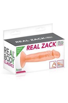 Фалоімітатор Real Body &mdash; Real Zack Flesh, TPE, діаметр 3,7 см