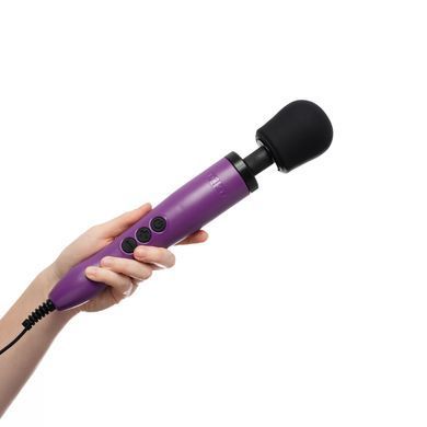Вібромасажер DOXY Original Purple, дуже потужний, живлення 220В, пульсівні вібрації