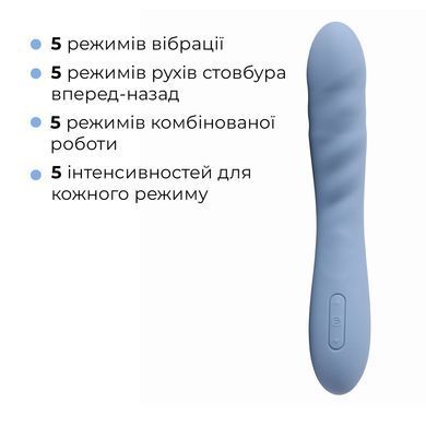 Смарт-вибратор с пульсацией Svakom Ava Neo Cornflower Blue, 15 режимов работы, водонепроницаемый