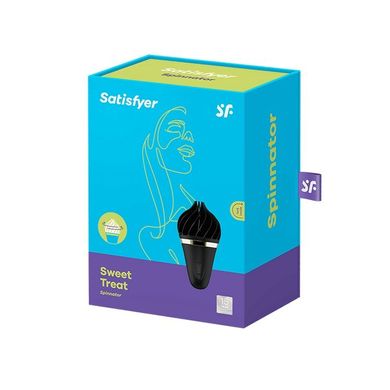 Мороженка-спиннатор Satisfyer Lay-On - Sweet Treat Black/Gold, 10 режимов работы, водонепроницаемый