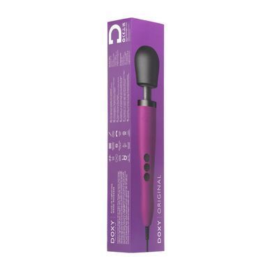 Вібромасажер DOXY Original Purple, дуже потужний, живлення 220В, пульсівні вібрації