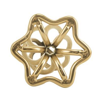 Металева анальна пробка LOCKINK SEVANDA Hollow Spiral Golden, M, золотиста, діаметр 3 см