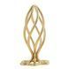 Металева анальна пробка LOCKINK SEVANDA Hollow Spiral Golden, M, золотиста, діаметр 3 см