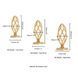 Металева анальна пробка LOCKINK SEVANDA Hollow Spiral Golden, M, золотиста, діаметр 3 см