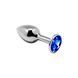 Металева анальна пробка з кристалом Alive Mini Metal Butt Plug Blue S