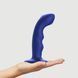 Насадка для страпона с двойной точечной пульсацией Strap-On-Me TAPPING DILDO WAVE &ndash; NIGHT BLUE, М