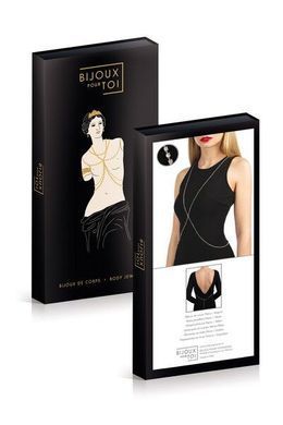 Сріблястий ланцюжок для бюста Bijoux Pour Toi &ndash; Elena Silver зі стразами