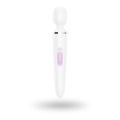 Вибромассажер Satisfyer Wand-er Woman (White/Chrome), водонепроницаемый, мощный, размер XXL