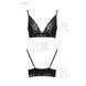 Эластичный топ с кружевом Passion PS001 TOP L, black