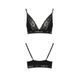 Эластичный топ с кружевом Passion PS001 TOP L, black