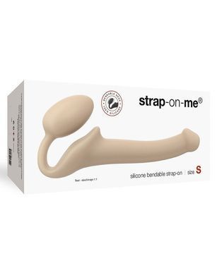 Безремневой страпон Strap-On-Me Flesh S, полностью регулируемый, диаметр 2,7см