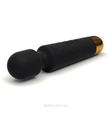 Мини-вибромассажер Dorcel Wand Wanderful Black мощный, водонепроницаемый, 18 режимов работы