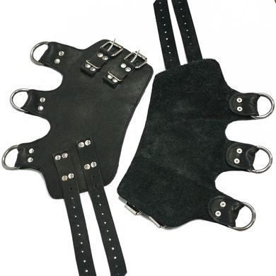 Поножи-манжеты для подвеса за ноги Art of Sex &ndash; Leg Cuffs For Suspension, черные, натуральная кожа