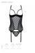 Корсет Passion MARINA CORSET, S/M, black, з відкритими чашками