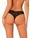 Кружевные стринги Obsessive Donna Dream crotchless thong XL/2XL Black, открытый доступ