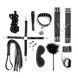 BDSM-набір Art of Sex &ndash; Spikes BDSM Set Leather, 10 предметів, чорний, натуральна шкіра