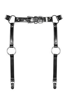 Гартеры Obsessive A741 garter belt black O/S, искусственная кожа