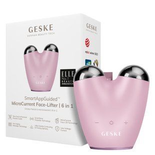 Мікрострумовий підтягувач обличчя GESKE MicroCurrent Face-Lifter 6в1 pink