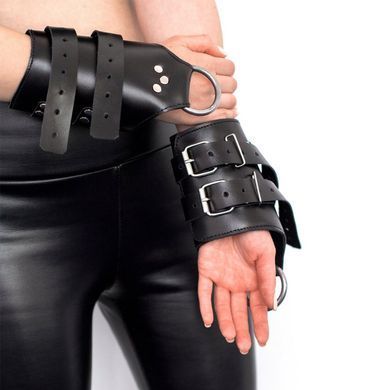 Манжеты для подвеса за руки Art of Sex &ndash; Kinky Hand Cuffs For Suspension, черные, натуральная кожа