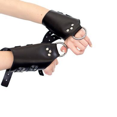 Манжеты для подвеса за руки Art of Sex &ndash; Kinky Hand Cuffs For Suspension, черные, натуральная кожа