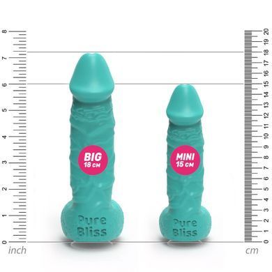 Мило у формі пеніса Pure Bliss BIG Turquoise, крафтове мило-член, натуральне